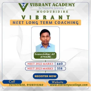 Vibrant Academy NEET achiever Somashekar AP