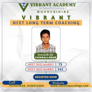 Vibrant Academy NEET achiever Sanothosh S K