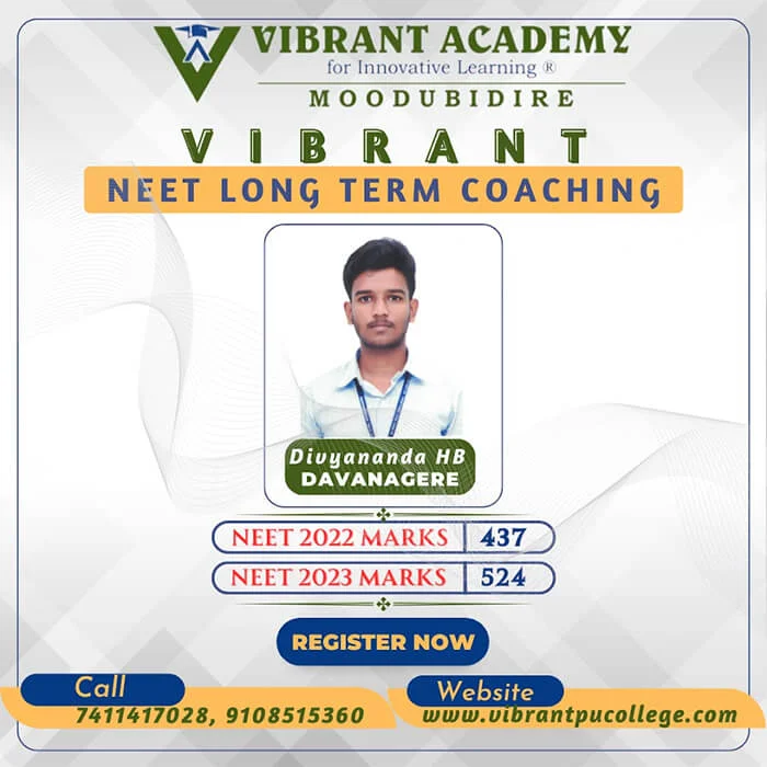 Vibrant Academy NEET achiever Divyanandh HP