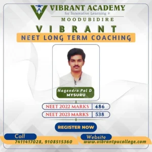 Vibrant Academy NEET achiever Nagendra Pai