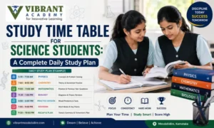 Study Time Table for Science Students
